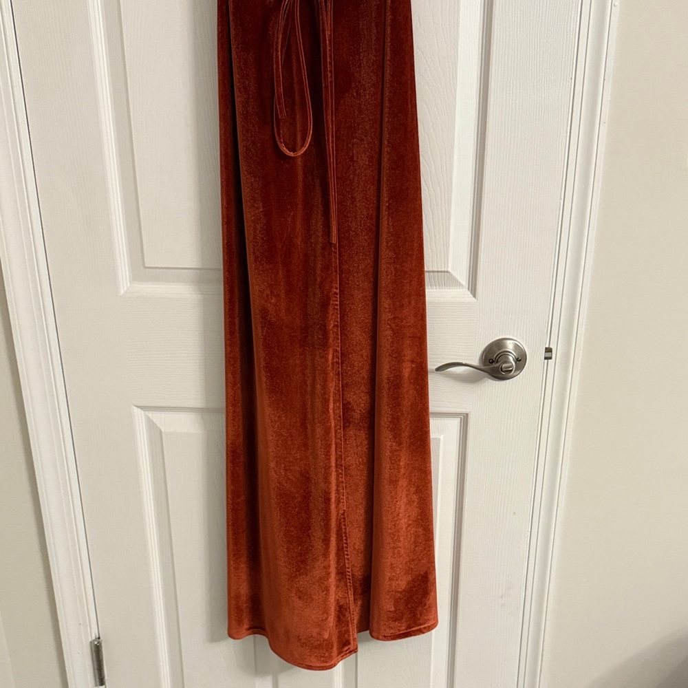 Baltic Born Rust Velvet Maxi Dress - Picture 5 of 7